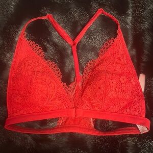 Victoria's Secret Vibrant Red Lace Bralette